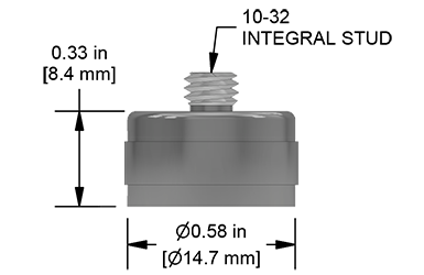A drawing showing the dimensions of a CTC MH154-1B mounting hardware for industrial condition monitoring sensors.