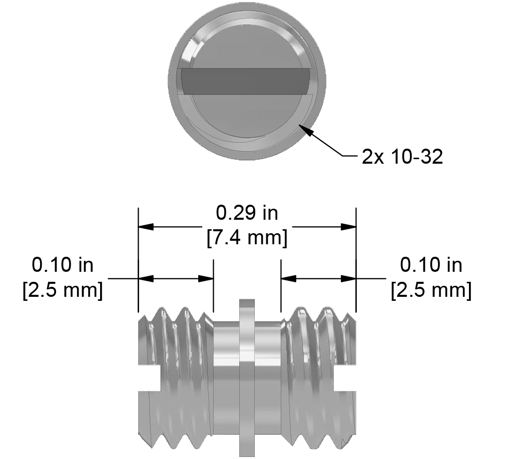 A drawing showing the dimensions of a CTC MHT160 mounting hardware for industrial condition monitoring sensors.
