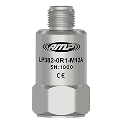 A render of an AMP Line LP382-M12A top exit M12 loop power sensor.