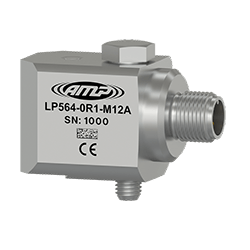 A render of a CTC AMP Line LP564-M12 loop power sensor with side exit M12 connector.