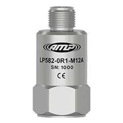 A render of a CTC AMP Line LP582-M12A dual output loop power sensor with M12 top exit connector