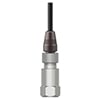 A top exit AC102 standard size, stainless steel condition monitoring sensor on an A2R industrial connector.
