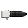A B2A industrial connector attached to a standard size side exit AC104 vibration sensor for pumps.