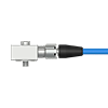 A render of a CTC JQ4N grounded connector on a triaxial vibration sensor.