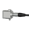 A render of a CTC M2NG grounded connector on a generic side exit condition monitoring sensor.