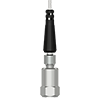 A render of a generic CTC standard size, top exit M12 vibration sensor on an M3C2 connector.