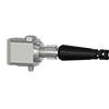 A render of a generic CTC standard size, side exit M12 vibration sensor on an M3C2 connector.