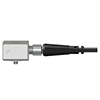 A generic, non-engraved CTC triaxial vibration monitoring sensor attached to an M4C connector.
