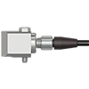 A render of a CTC side exit accelerometer attached to an M5E connector.