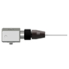 A generic, non-engraved CTC AC119 biaxial vibration sensor attached to an assembled CK-A3S connector kit.