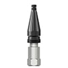 A generic, non-engraved CTC top exit AC102 vibration analysis sensor attached to an assembled CK-D2C connector kit.