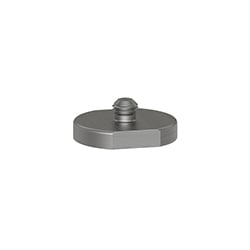 A circular, stainless steel MH101-1B mounting disk with an integral mounting stud extending out of the center of the top of the disk.