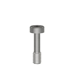 A stainless steel MH108-35B captive bolt with threading on the bottom third of the bolt and a socket head.