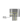 A render showing the internal grease passage in a CTC MH134-1C mounting pad with no Zerk grease fitting adapter.