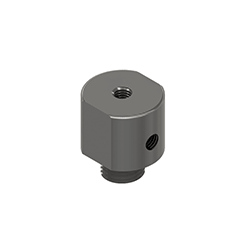 A render of a CTC MH134-1C mounting adapter for machine lubrication, with no grease fitting.