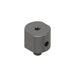 A render of a CTC MH134-2C mounting pad for machine lubrication with no Zerk grease fitting.
