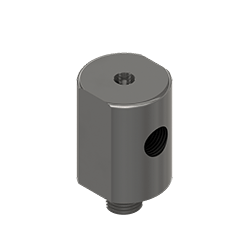 A render of a CTC MH145-1C mounting pad for machine lubrication with no grease fitting adapter.