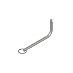 A render of an MH214-1W aluminum allen wrench with 1/4 in. hex head.