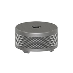A render of an MH214-4A stainless steel multipurpose mounting magnet with 2-rail mounting base.