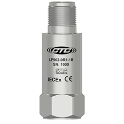 A stainless steel LP962 loop power condition monitoring sensor engraved with the CTC Line logo, part number, serial number, and hazardous rating logos.