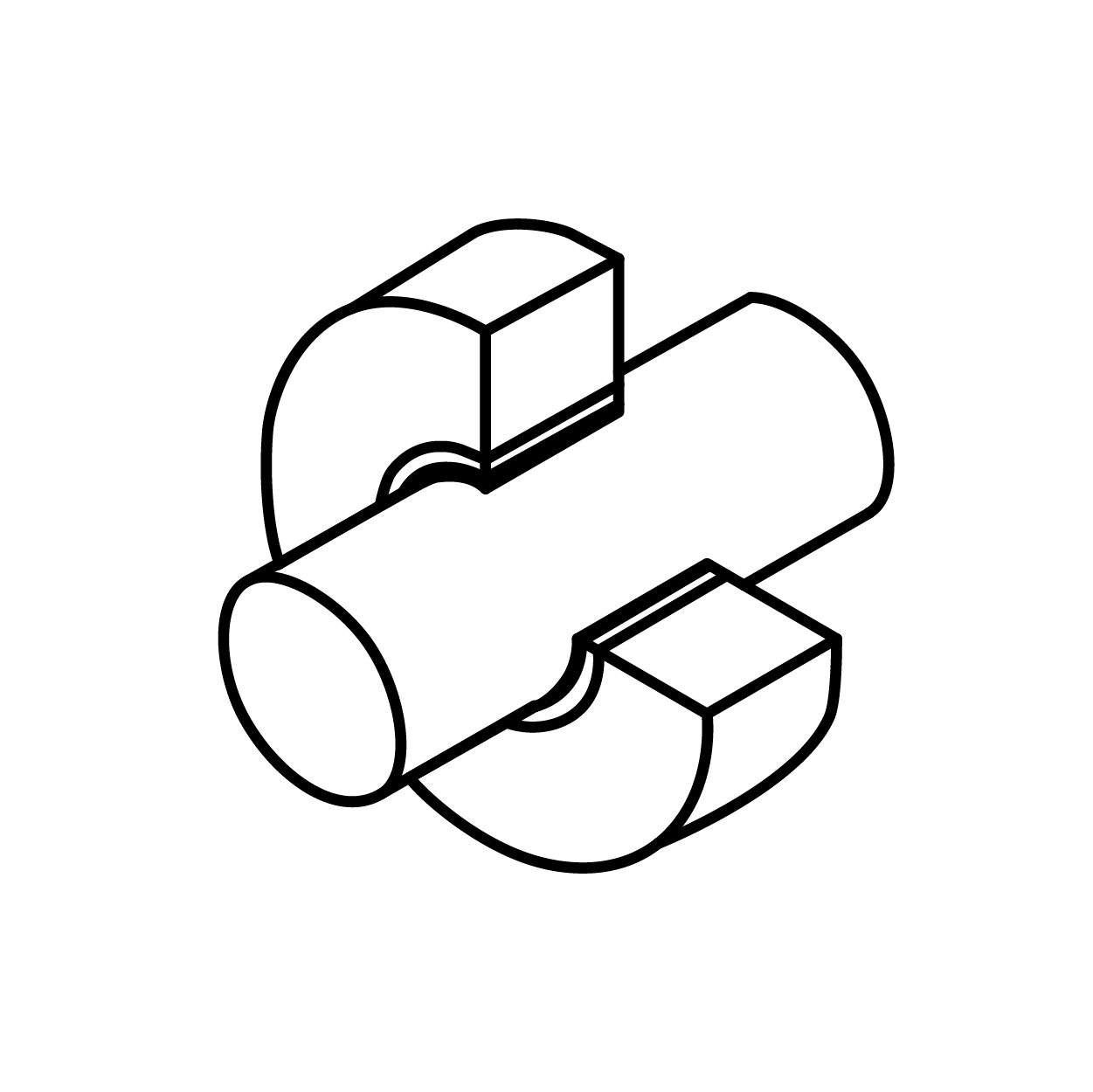 black and white line drawing showing a cutaway of a shaft inside a journal bearing
