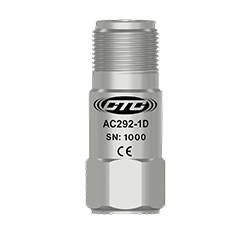 A render of a CTC AC292-1D compact size, top exit accelerometer