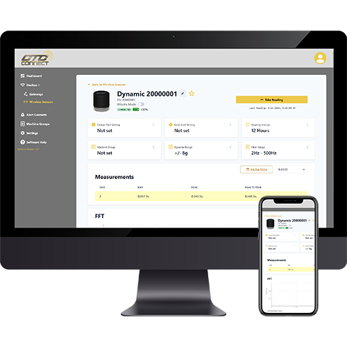 A render of the CTC ConnectView Wireless Web App displayed on a desktop computer and smartphone.