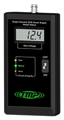 A render of a CTC TMP Line PS01A single-channel IEPE power supply
