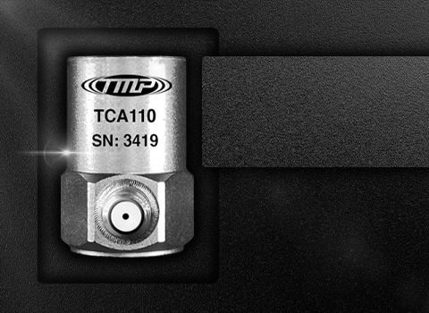 stainless steel small side exit test and measurement sensor with TMP line logo and part number