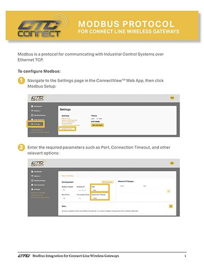 Modbus Integration Guide