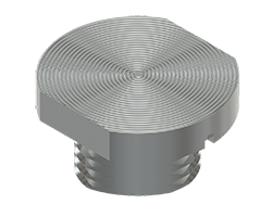 A render of the bottom of a MH107-1B Quick Disconnect Stud showing its textured base.