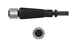 A render of a CTC J4C triaxial accelerometer connector