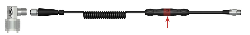 renderings of a A CTC AC246 mini size accelerometer on an MH128-1A magnet base, and a cable and connector assembly
