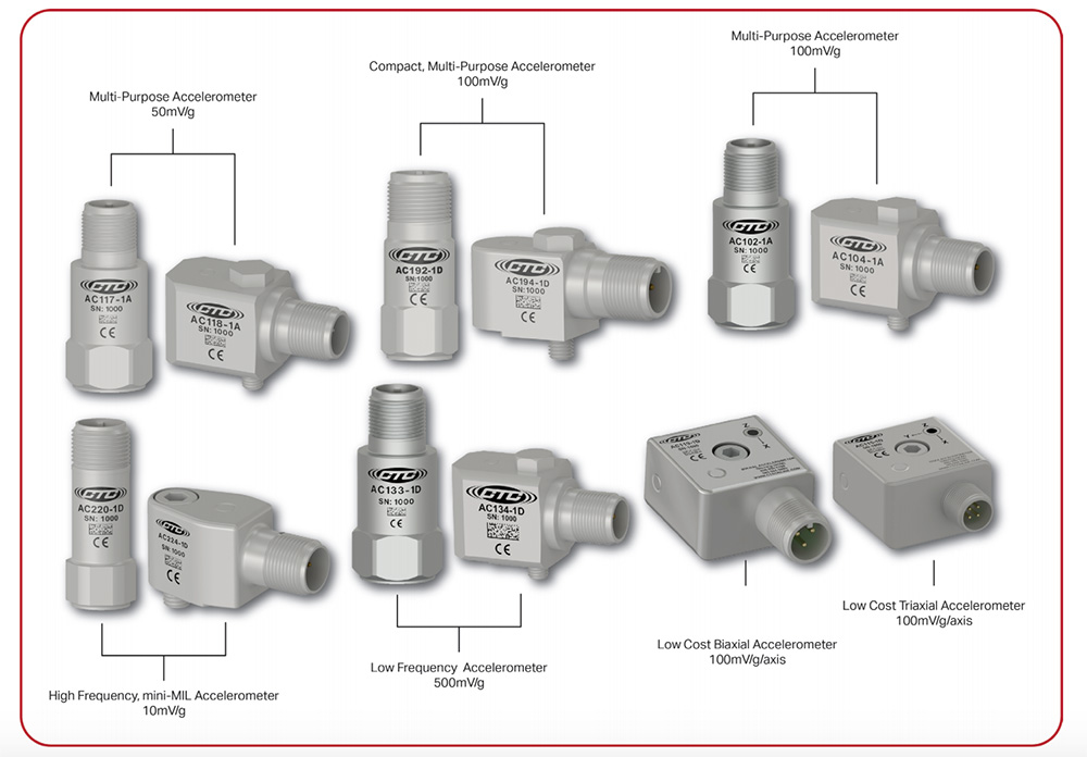 CTC Accelerometers for Portable Vibration Analysis