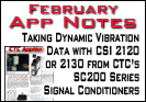 Taking Dynamic Vibration Data with CSI 2120 or 2130 from CTC SC200 Series Signal Conditioners