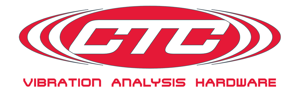 Red CTC Product Line Logo with vibration analysis hardware tagline underneath