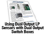 Dual output switchboxes simplify wiring for dual output sensors