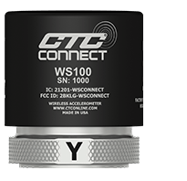 A render of a CTC ConnectSens WS100 Series wireless sensor.