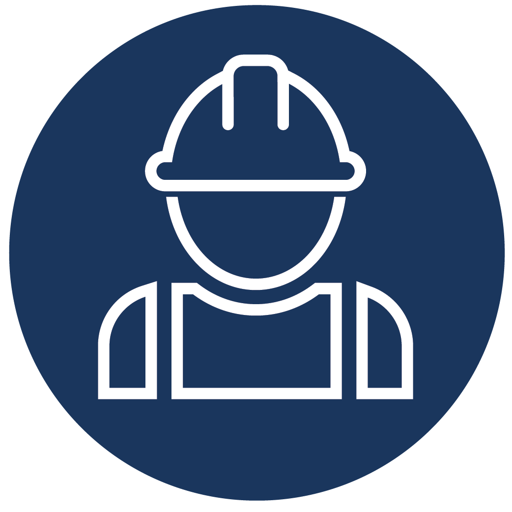 Safety hat and vest icon