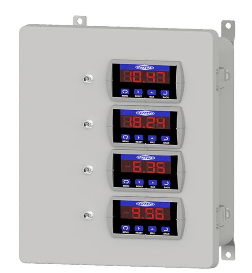 A render of a CTC AMP Line SCD100 Series Signal Conditioner Relay & Display Enclosure