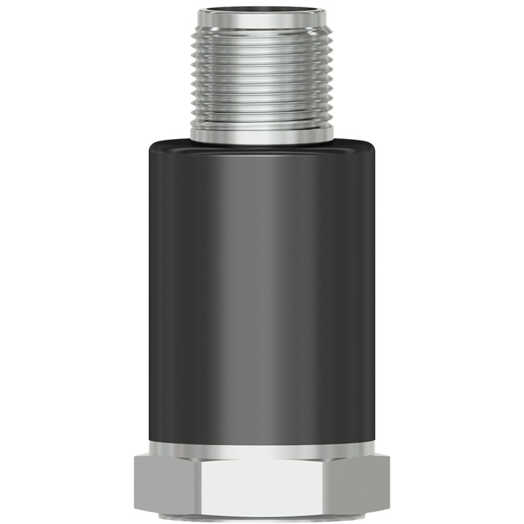 CTC&#x27;s HVLP Series standard size high voltage loop power sensor in a black polycarbonate molded case with stainless steel top exit connector and base