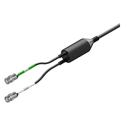 F2DB 2 Channel BNC Plug Connector with green and white labels