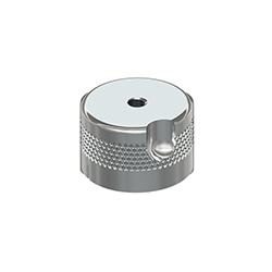 A render of a CTC MH106-1A stainless steel quick disconnect receptacle.