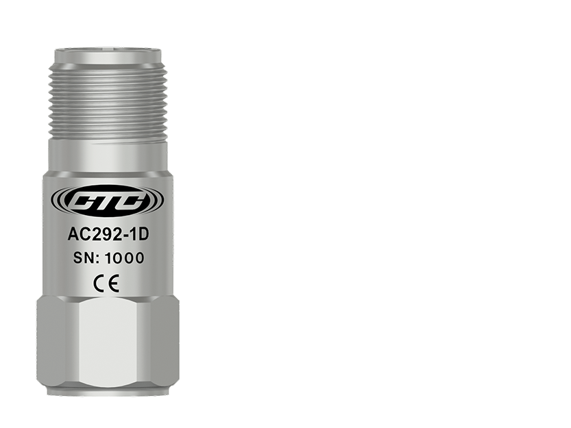 A render of CTC's AC292 miniature size top exit accelerometer.