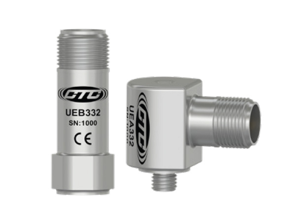 CTC UEB332 top exit, mini size ultrasound sensor next to UEA332 side exit, mini size ultrasound sensor