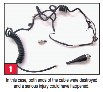 Data Collector Cables without CTC Safety Connectors are destroyed and can cause injury
