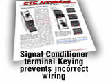 Signal Conditioner terminal Keying prevents incorrect wiring