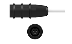 A render of a CTC B3A dual output accelerometer connector
