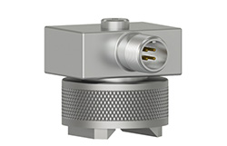 a side exit triaxial accelerometer mounted on a curved surface magnet
