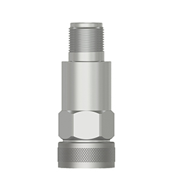 A standard size top exit accelerometer mounted on a flat surface magnet